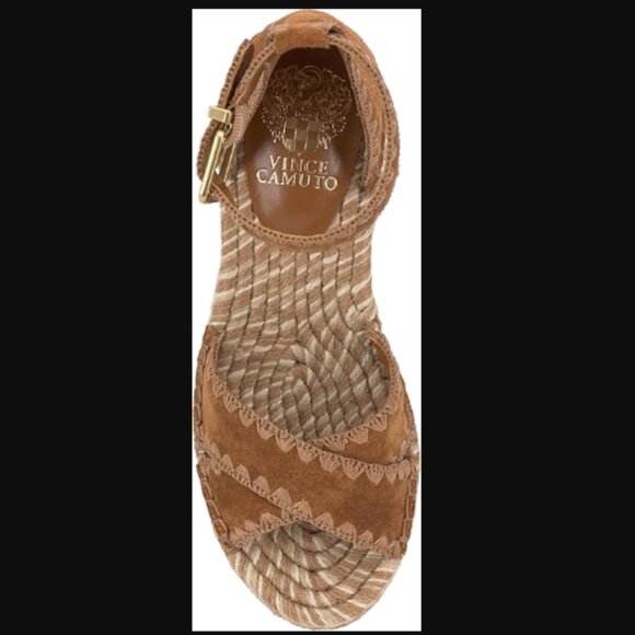 NIB Vince Camuto Leather Wedge sandal, sz 10 - Picture 5 of 13